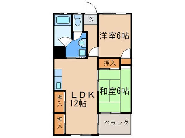 フォ－レスト折尾の物件間取画像